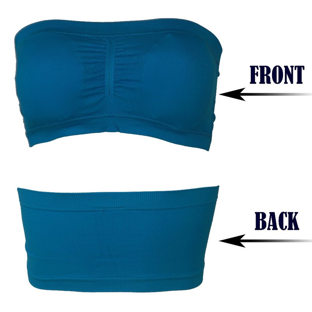 3pcs SET Strapless Bandeau Padded Tube Top Bra Stretch Non-slip - Picture 3 of 9